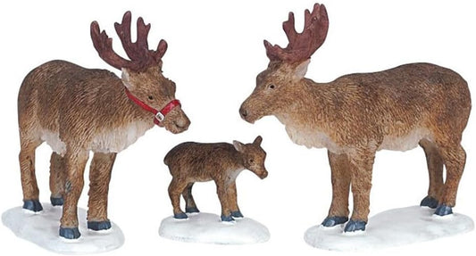 Reindeer Set of 3 for Lemax Christmas Village - Holiday Decor 62242