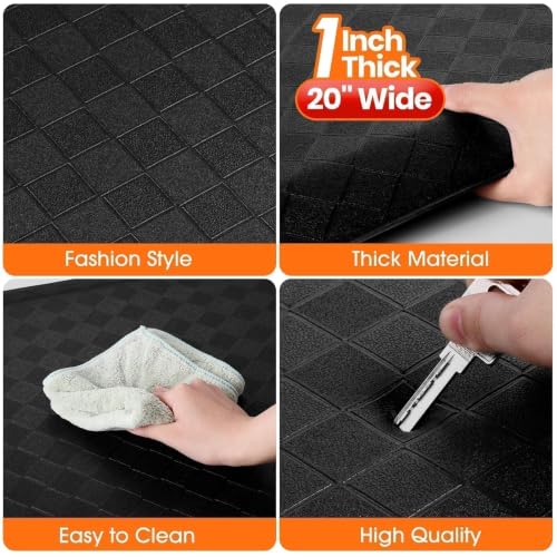 Kitchen Anti-Fatigue Mat 1 Inch Thick Non-Slip Support for Cooking & Work - Black 32 x 20 Variation of THIS listing