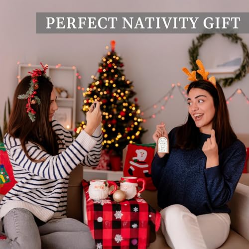 Christian Christmas Ornaments 2025, 2 Layer Wooden Bible Verse Ornaments, Religious Ornament for Christmas Tree, Inspirational Gift, Religious Gifts, Christian Gifts for Women, Friends