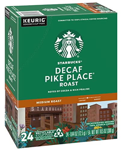 Starbucks Decaf Pike Place Roast K-Cups - 24 Count Pack of 3 (72 Count Total)