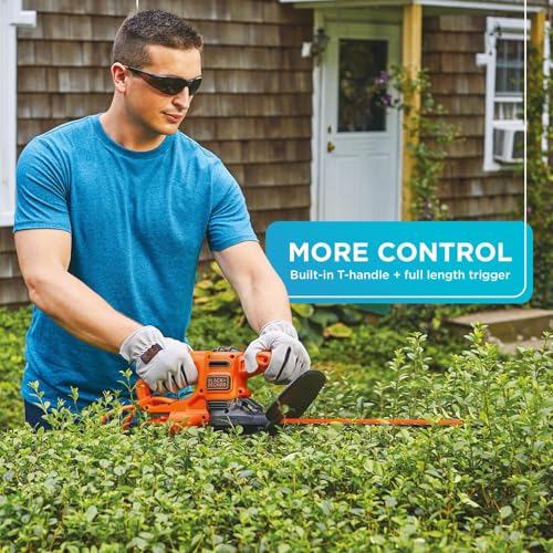 16-Inch Electric Hedge Trimmer with 3.0 Amp Motor, Lightweight & Dual-Action Blade