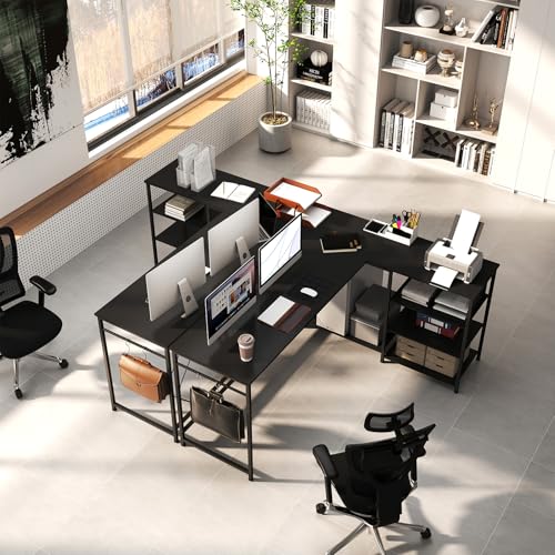 Reversible 63-Inch L-Shaped Gaming & Office Desk - Sturdy Computer Workstation