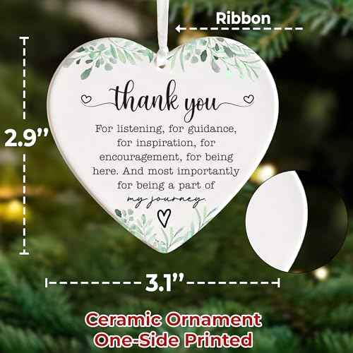 Thank You Gifts for Women, Men, Teacher Appreciation Gift Ornament, Appreciation Keychain Gift, Thank You Card for Women, Christmas Ornament Gifts for Coworker, Manager, Boss, Mentor HH864