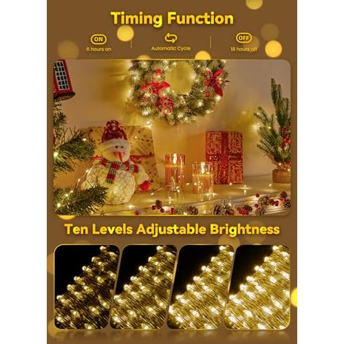 Minetom Fairy Lights Battery Operated with Remote, 33Ft 100 LED Waterproof String Lights Indoor Outdoor, Starry Twinkle Light for Christmas Home Bedroom Wedding DIY Centerpiece Decor