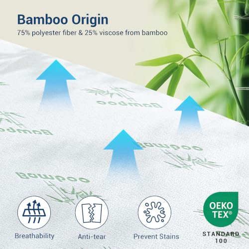 SheRest Twin Size 3-Inch Cooling Memory Foam Mattress Topper - Breathable Support