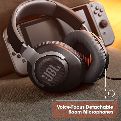 JBL Quantum 100 Wired Gaming Headphones - Over-Ear, Large, Black