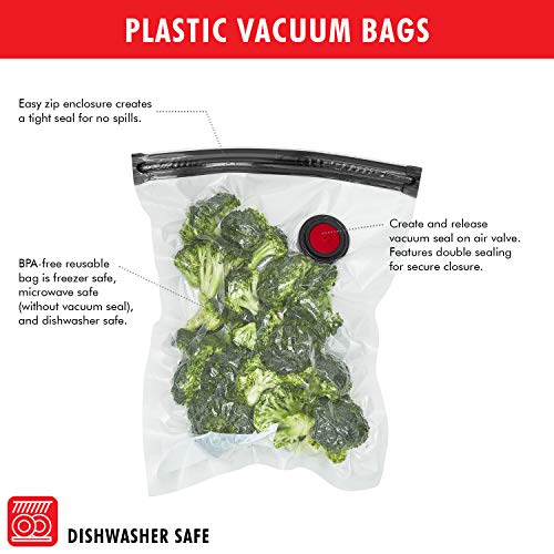 Vacuum Sealer Starter Set with Bags and Container - Food Preservation Kit
