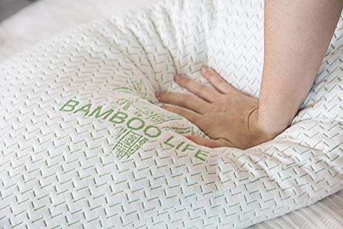 King Size Cooling Shredded Memory Foam Pillow Set of 2 - Removable Cover for Back, Side & Stomach Sleepers