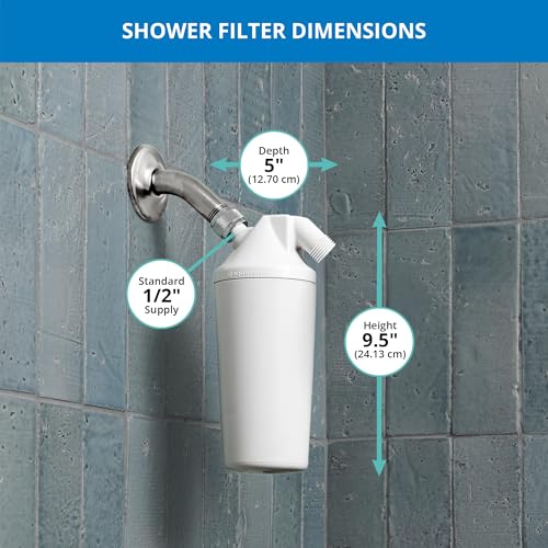 Aquasana Shower Filter No Shower Head Max Flow 2.5 GPM - Reduces 90% Chlorine