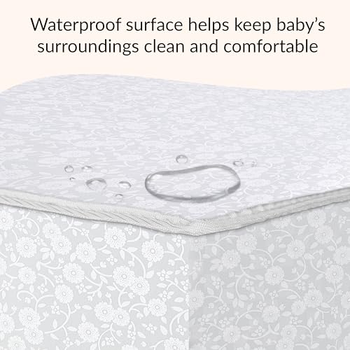 Dream On Me Nap Nest Crib & Toddler Mattress Daisy Dreams Variant, GREENGUARD Gold, Made in USA
