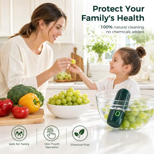 Cordless Produce Cleaner Device for Washing Veggies Fruits Rice & Grains - Variation 1