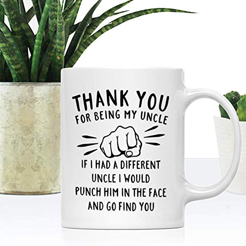 Uncle Gift Mug - DQG CVT Thank You For Being My Uncle 11oz White Coffee Cup (Uncle)