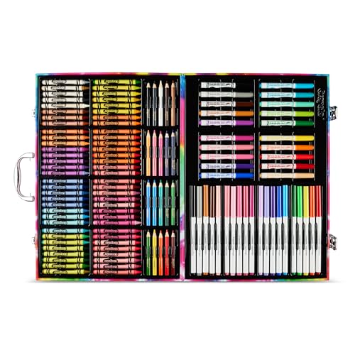 Crayola Inspiration Art Case Tie-Dye Coloring Set 4 Pack - 140 Pieces for Kids