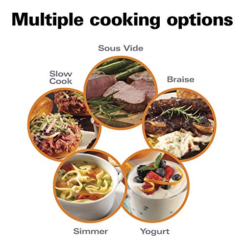 Hamilton Beach Temp Tracker 6-Quart Programmable Slow Cooker with Probe - Black Stainless