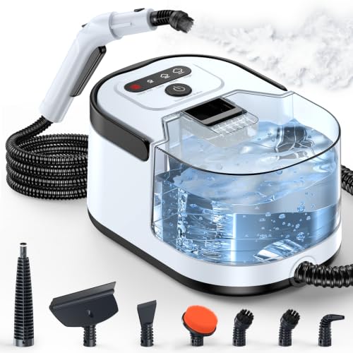 Portable Handheld Steam Cleaner - Bright White Multi-Surface Deep Cleaning Steamer