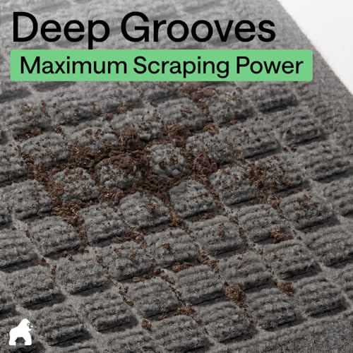 Gorilla Grip HydroAbsorb Door Mat Charcoal 47x35 Inches Indoor Outdoor - Variation of THIS listing