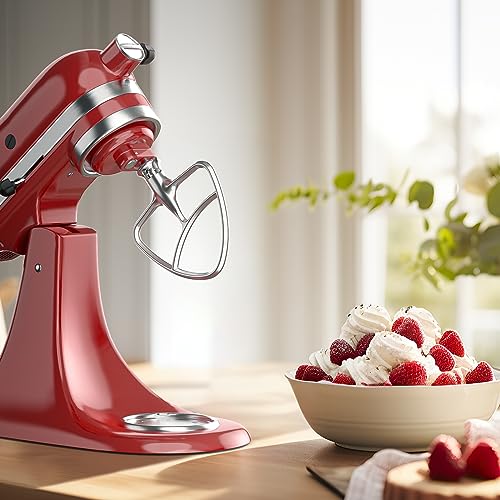 GVODE Stainless Steel Flat Beater for KitchenAid 4.5-5 QT Stand Mixer