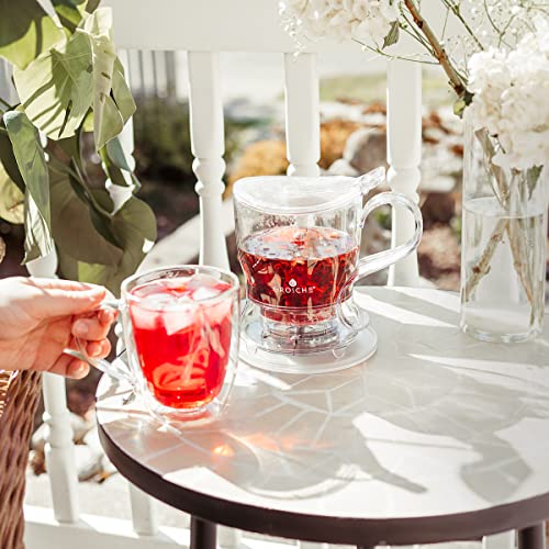 GROSCHE Aberdeen BPA-Free Clear 17.7 oz Tea Maker with Infuser
