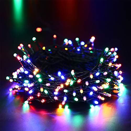 Lyhope 72ft Battery-Operated String Lights 200 LED Multicolor, 8 Modes, Indoor/Outdoor Waterproof