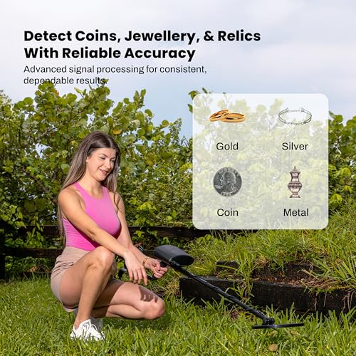 Metal Detector for Treasure Hunting - Waterproof All-Terrain Coin & Gold Finder - TK4 - Regular