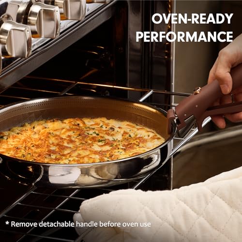 Brown 22-Piece Hybrid Nonstick Pots and Pans Set - Induction & Oven Safe