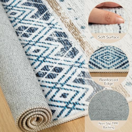 BESTSWEETIE 8x10 Area Rugs for Living Room Washable Moroccan