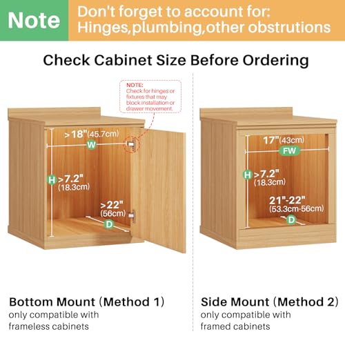 Pull Out Cabinet Organizer, Soft Close Slide Solid Wooden