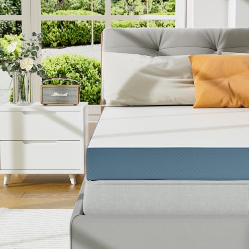 Daluvenix Full Size 4-Inch Memory Foam Mattress Topper - Support & Pain Relief