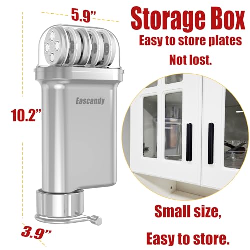 Eascandy Metal Gourmet Pasta Press Attachment for KitchenAid Stand Mixer – 5 Interchangeable Plates for Spaghetti, Fusilli, Bucatini, Macaroni – Durable, Easy to Clean Pasta Maker