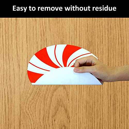 24 PCS Peppermint Floor Decals Stickers-3 Sizes Self-Adhesive Design Christmas Candy Stickers,Floor Window Clings for Christmas Valentine's Day Candy Party Decorations