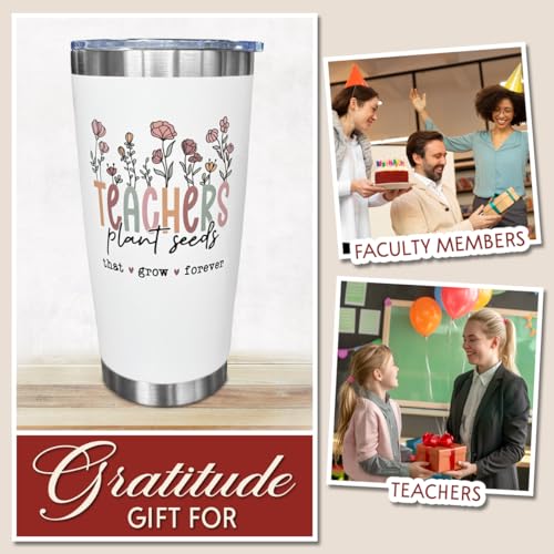 SOL VIBES 20 oz Teacher Gifts Travel Tumbler Coffee Cup - 20 Ounces