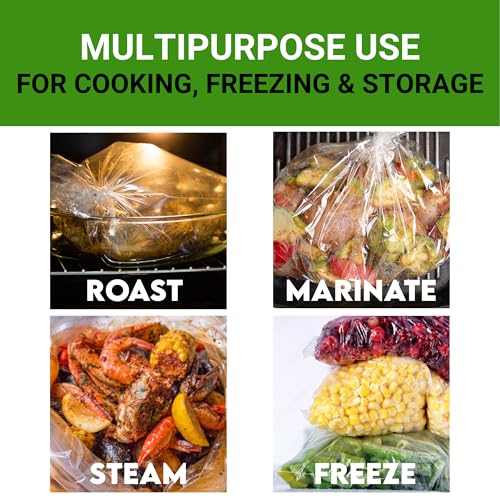 Heavy-Duty Oven Bags for Roasting - 100-Pack, Food-Grade, Heat-Resistant, BPA-Free