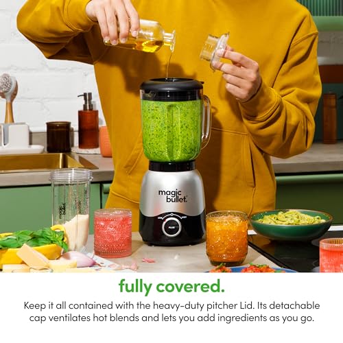 Magic Bullet Combo Blender 600W with 48oz Pitcher & To-Go Cup - Silver