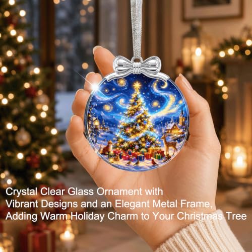 Starry Christmas Tree Ornament Glass 2026 Xmas Decorations