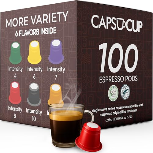 Fortisimo Nespresso Compatible Coffee Pods 100 Count Variety Pack - Espresso Blend
