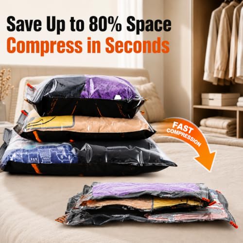 Rechargeable Vacuum Storage Bags 20-Piece Set with Portable Pump – Travel & Home Organization