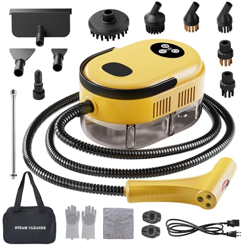 YIKEDA Yellow Handheld Steam Cleaner - 15-in-1 High Pressure Home & Kitchen Steamer