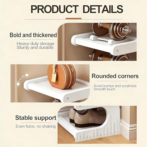 White 7-Tier Vertical Shoe Rack - Space-Saving Bamboo Shoe Organizer for Entryway & Closet