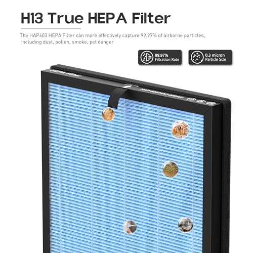 Blue 4-Pack Replacement Air Purifier Filters for ECOSELF HAP603/HAP603WF