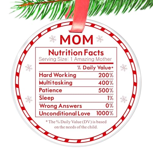 Funny Christmas Mom Ornament - Keepsake Gift from Daughter or Son