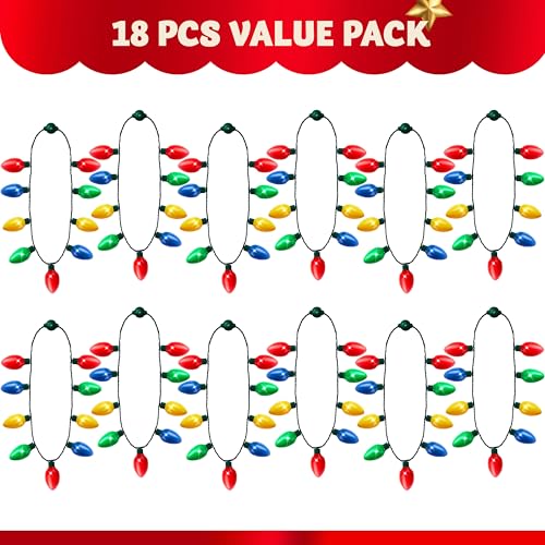 JOYIN 9-Bulb LED Light Up Christmas Necklace – 6 Modes, Variation 1