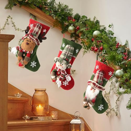 ALYRMEI Snowman 16-Inch Personalized Christmas Stocking - Snowman Design