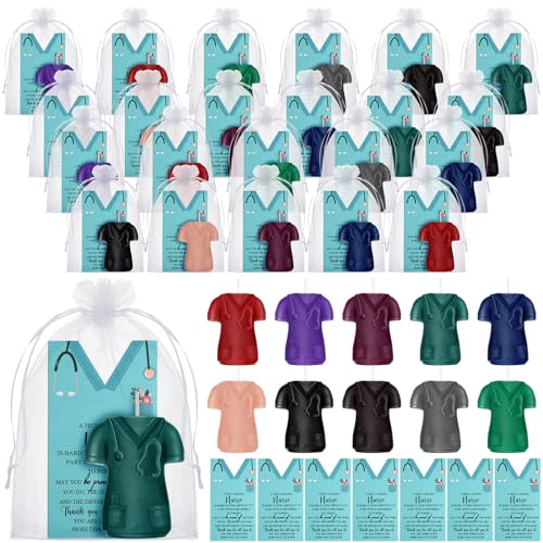 80 Set Nurse Candle Gifts Bulk Doctor Coat Shaped Candle Cards – Baquler
