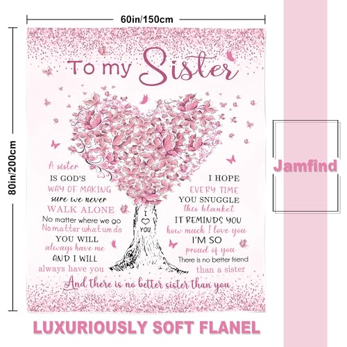 Sister Gifts Blanket 60x80 Inches from Sisters - Birthday, Christmas, Love Tree Design