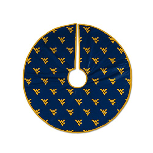 Pegasus Sports NCAA Microplush Logo Christmas Tree Skirt 52" West Virginia Mountaineers