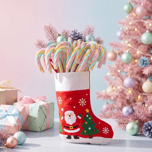Hicarer Pastel Christmas Candy Cane Ornaments, 25 Pcs, 6in Acrylic Xmas Tree Decorations