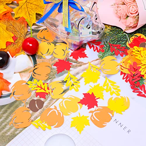 Fall Confetti Kit: Maple Leaf, Pumpkin & Acorn Paper Confetti for Weddings & Parties