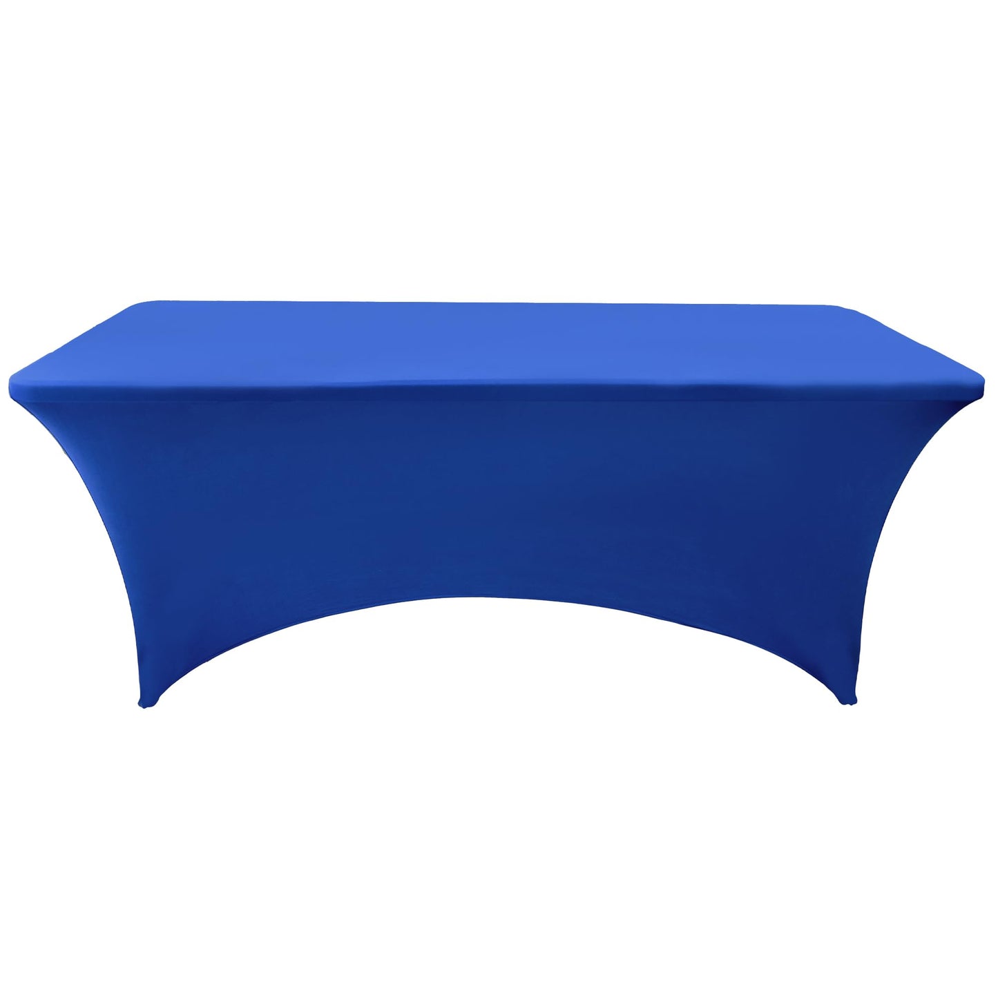 ZarzaaSik 10-Pack 4ft Spandex Table Covers for Rectangular Folding Tables - Wrinkle Resistant Stretch Tight Table Cloths - Fitted Table Protector for Parties, Trade Shows, Banquet, and Wedding