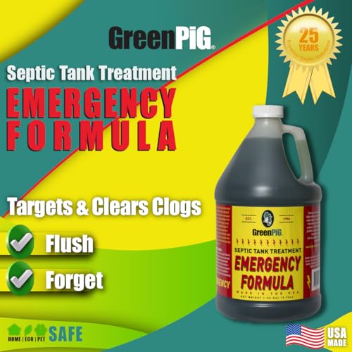 Septic Tank Treatment Emergency Formula - 1 Gallon | Drain & Leach Field Cleaner