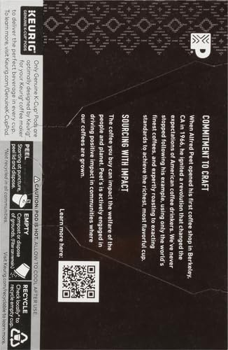 Peet's Coffee K-Cup Pods - Dark Roast Coffee for Keurig Brewers | 10 Pods, 4.4 oz (Pack of 2)